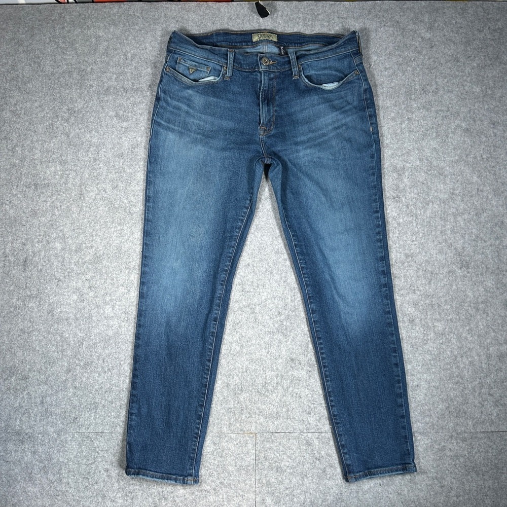 Guess denim jeans mens 36x32 Blue Rocker Slim‎ Tapered stretch casual designer